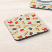 Dessous-de-verre Motif 2 d'aliments de préparation rapide (Côté gauche)