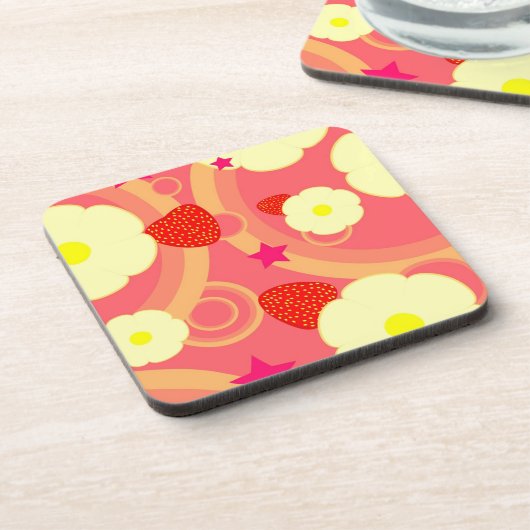 Dessous-de-verre Motif 2 de fraise (Côté gauche)