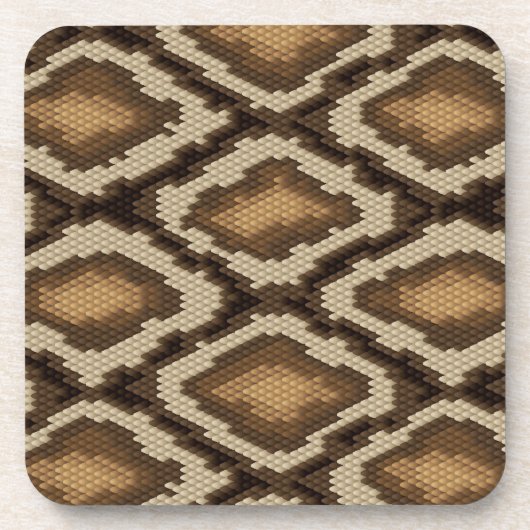 Dessous-de-verre Motif 2 de peau de serpent de python (Devant)