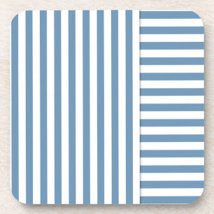 Dessous-de-verre motif à bande blanche bleue