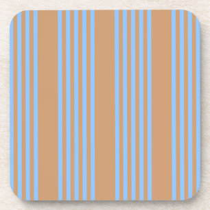 Dessous-de-verre Motif à cinq bandes bleu et brun