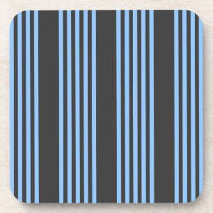Dessous-de-verre Motif à cinq bandes bleu et charbon