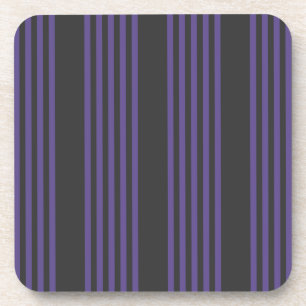 Dessous-de-verre Motif à cinq bandes Ultra violet et charbon de boi