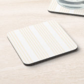 Dessous-de-verre Motif à cinq rayures beige et blanc (Côté gauche)