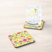 Dessous-de-verre Motif à doodle de fruits assoré (Côté Droit)