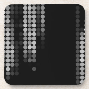 Dessous-de-verre Motif à points Nuances de gris