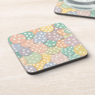 Dessous-de-verre Motif à points Polka sans couleur pastel