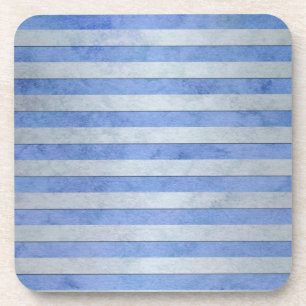 Dessous-de-verre Motif à rayures aquarelle bleu clair et gris