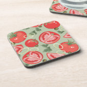 Dessous-de-verre Motif abstrait avec la tomate (Côté gauche)