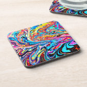 Dessous-de-verre Motif Abstrait coloré (Côté gauche)