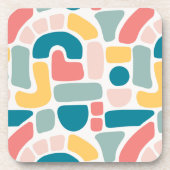Dessous-de-verre Motif Abstrait coloré (Devant)