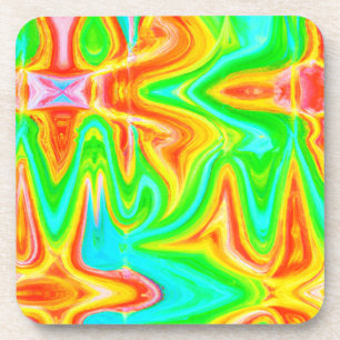 Dessous-de-verre Motif Abstrait de couleur vive
