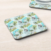 Dessous-de-verre Motif abstrait de palmier d'aquarelle (Côté gauche)