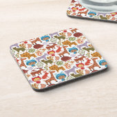 Dessous-de-verre Motif abstrait d'enfant et d'animaux (Côté gauche)