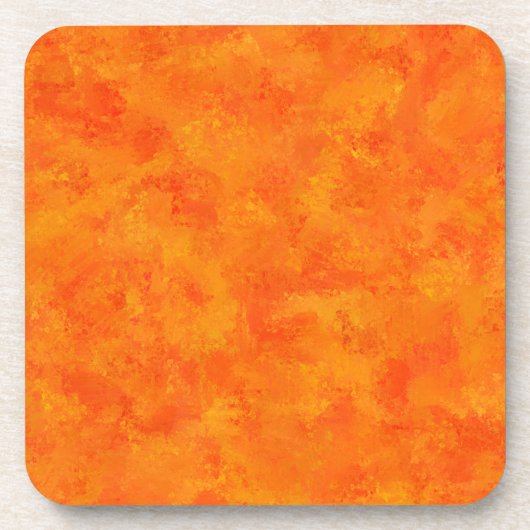 Dessous-de-verre Motif Abstrait orange (Devant)