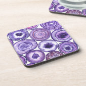 Dessous-de-verre Motif agate violet (Côté gauche)