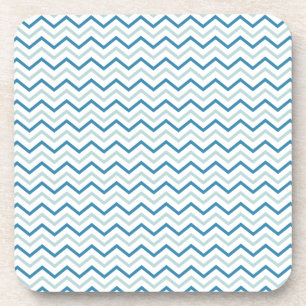Dessous-de-verre Motif Aqua Blue Chevron