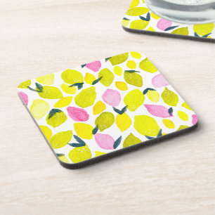 Dessous-de-verre Motif aquarelle de citron