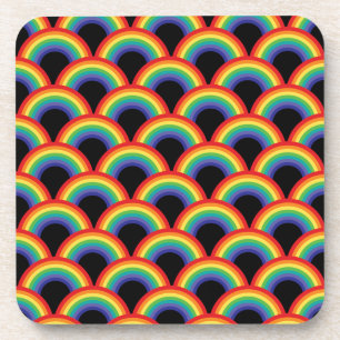 Dessous-de-verre Motif arc-en-ciel coloré