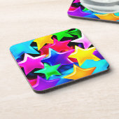 Dessous-de-verre motif arc-en-ciel étoilé 3D (Côté gauche)