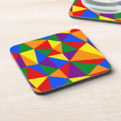 Dessous-de-verre Motif arc-en-ciel polygone (Côté gauche)