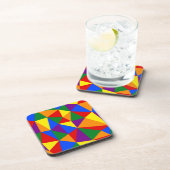 Dessous-de-verre Motif arc-en-ciel polygone (Côté Droit)