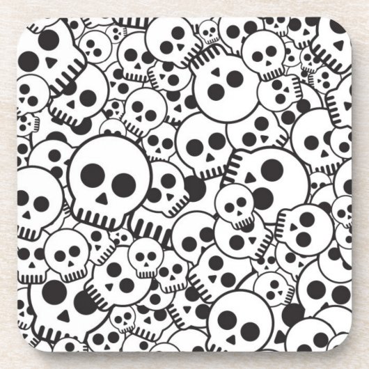 Dessous-de-verre Motif avec des crânes (Devant)
