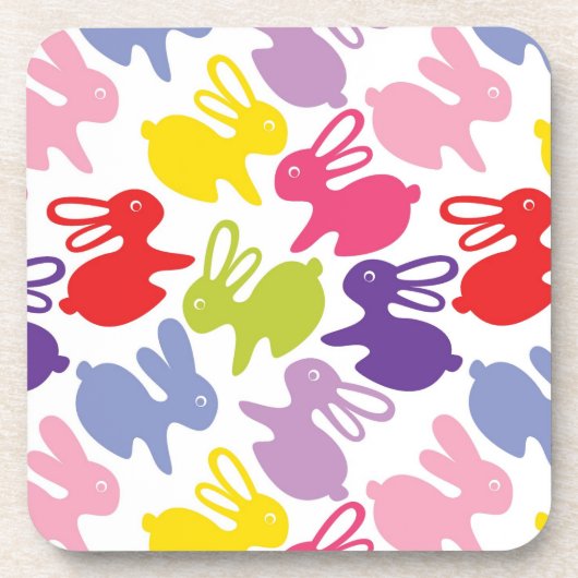 Dessous-de-verre motif avec des lapins de Pâques (Devant)