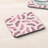 Dessous-de-verre motif avec des plumes de paon (Côté gauche)