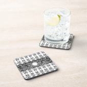 Dessous-de-verre Motif baroque noir classique à customiser (Côté Droit)