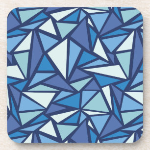 Dessous-de-verre Motif bleu abstrait de Crsytal de glace