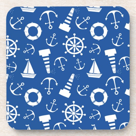 Dessous-de-verre Motif bleu de mer (Devant)