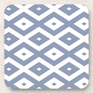 Dessous-de-verre Motif bleu gris et blanc