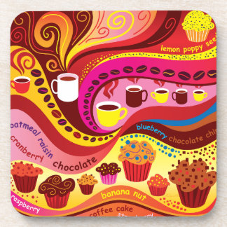 Dessous-de-verre Motif café et muffins