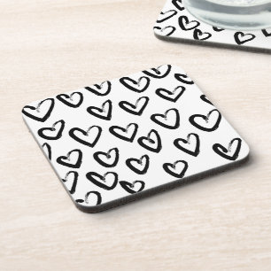 Dessous-de-verre Motif cardiaque de peinture AVC