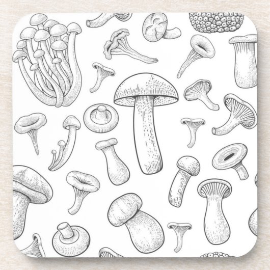 Dessous-de-verre Motif champignon (Devant)