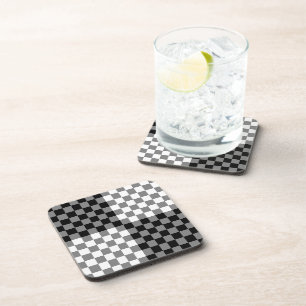 DESSOUS-DE-VERRE MOTIF CHECKERBOARD