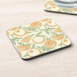 Dessous-de-verre Motif classique aux fruits orange