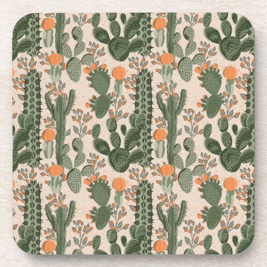 Dessous-de-verre Motif coloré Cactus (Devant)