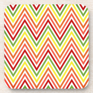 Dessous-de-verre Motif coloré de Chevron de zigzag
