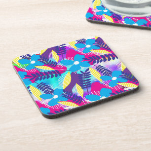 Dessous-de-verre Motif coloré de Flore Chic & Point avec Feuilles
