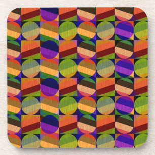 Dessous-de-verre Motif coloré inspiré de l'ancien