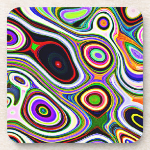 Dessous-de-verre Motif d'abstraction coloré