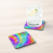 Dessous-de-verre motif d'abstraction en arc-en-ciel 3D (Côté Droit)