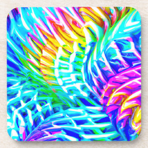 Dessous-de-verre Motif d'abstractions colorées