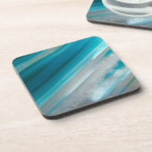 Dessous-de-verre Motif d'agate à bande bleue turquoise (Côté gauche)