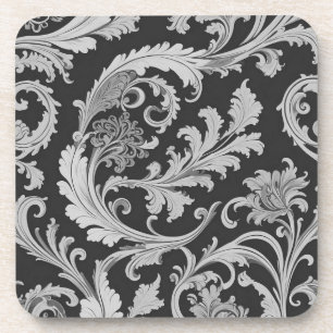 Dessous-de-verre Motif d'antiquités Monochrome Fleur