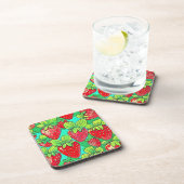 Dessous-de-verre Motif d'art pop fraise (Côté Droit)