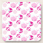 Dessous-de-verre Motif De Baleines, Beaux Baleines, Baleines Roses (Devant)