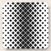 Dessous-de-verre Motif de blocs de Carré de dissolution noir modern (Devant)